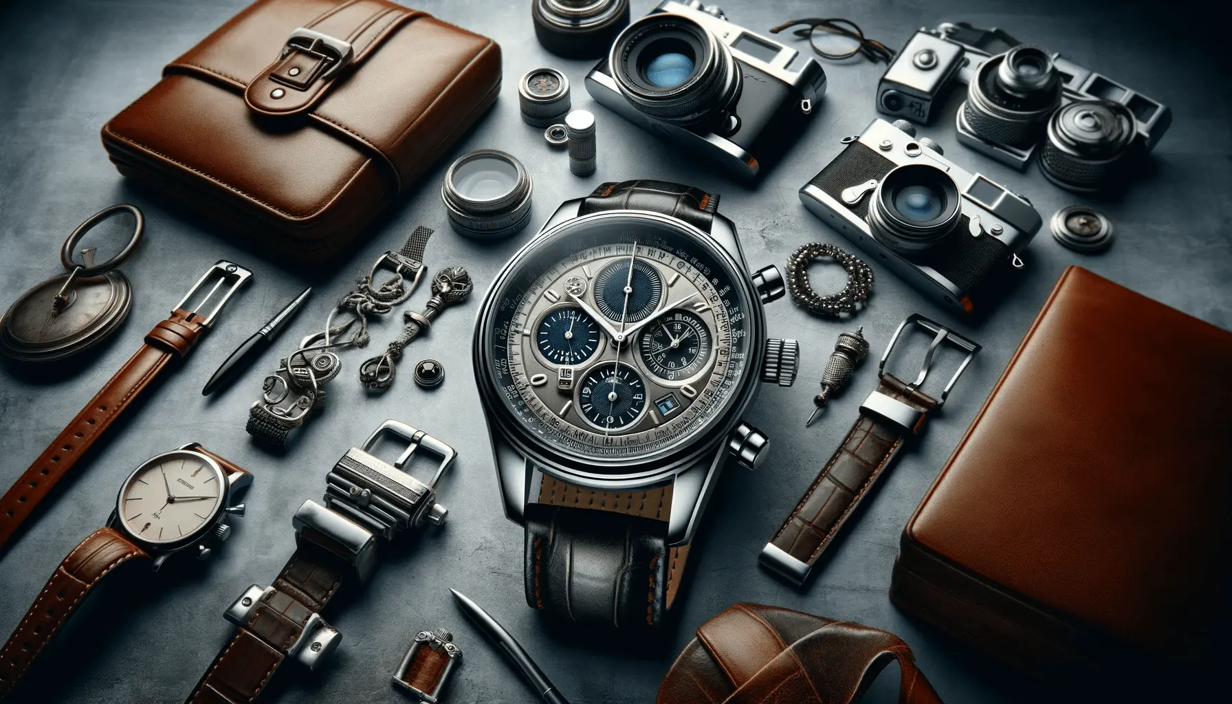 Showcase of luxury watches